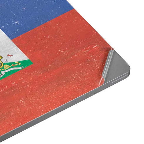 Haitian Flag Distressed Universal Laptop 16.6in (13.4 x 9.7in) Skin